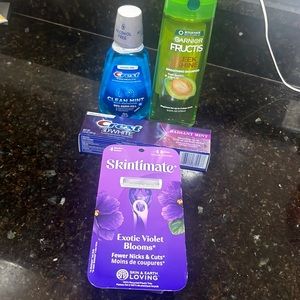 Womens care personal bundle shampoo razors mouthwash toothpaste